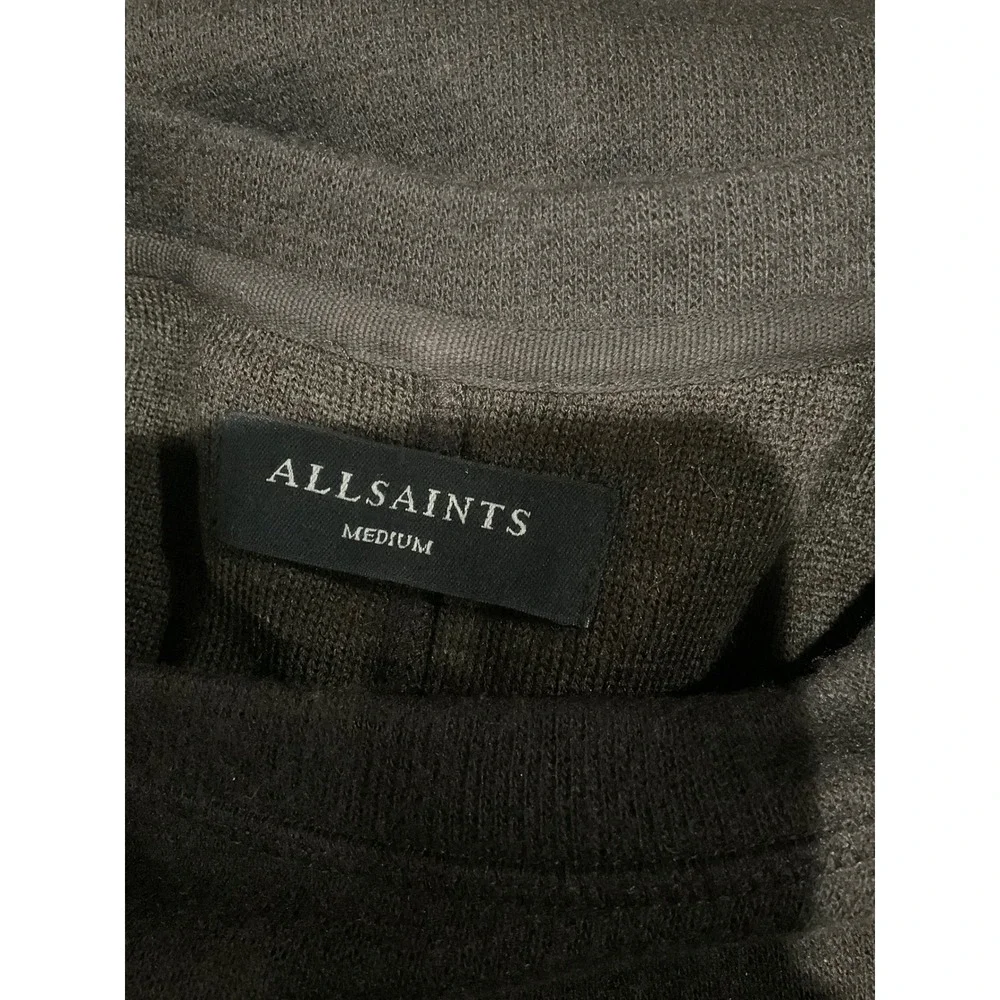AllSaints Raven Sweatshirt Mens Black Ramskull Logo Crewneck Pullover medium‎